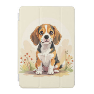 Cute Black Tan & White Tricolor Beagle Puppy iPad Mini Cover