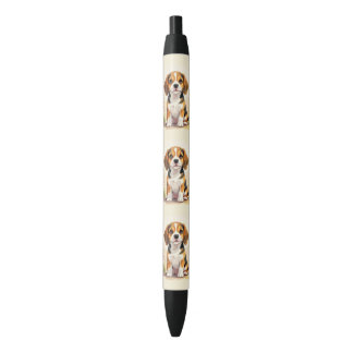 Cute Black Tan & White Tricolor Beagle Puppy Pen