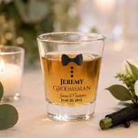 Cute Black Tie Tuxedo Groomsman Wedding