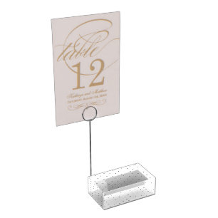 Cute Black tiny polka dots pattern elegant Place Card Holder