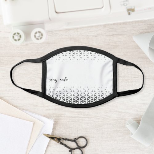 cute Black triangles with a white background Cloth Face Mask