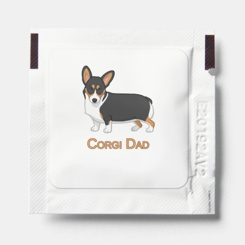 Cute Black Tricolor Pembroke Corgi Dad Dog Lovers Hand Sanitizer Packet