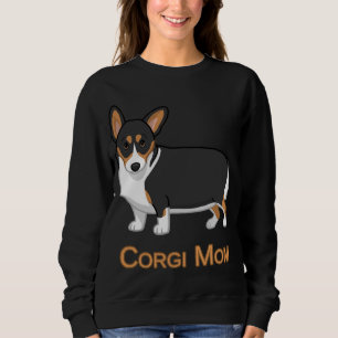 Cute Black Tricolor Pembroke Corgi Mom Dog Lover Sweatshirt