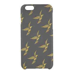 Cute black vintage gold eagle patterns clear iPhone 6/6S case