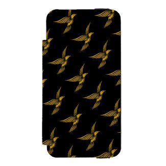 Cute black vintage gold eagle patterns
