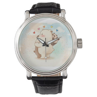Cute black watch with lovely bears