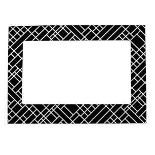 Cute black white abstract design magnetic frame