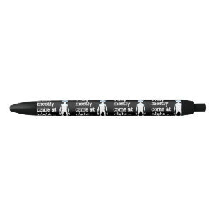 Cute black white alien quote pen