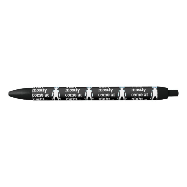 Cute black white alien quote pen (Front)