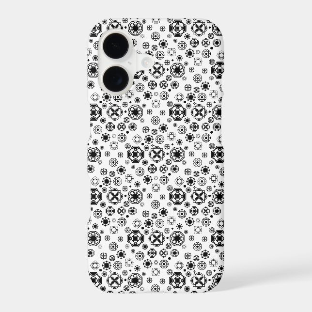 Cute black white arabesque decorative pattern iPhone case (Back)