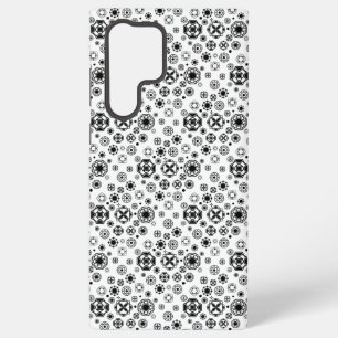 Cute black white arabesque decorative pattern samsung galaxy s22 ultra case