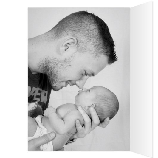 Cute Black & White Best Papa Bear Ever (Inside (Left))