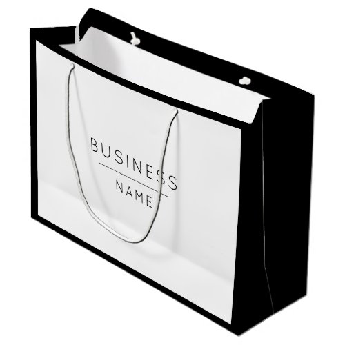 Cute Black  White Business Promotional Large Gift Bag