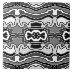 Cute black & white classic pattern ceramic tile