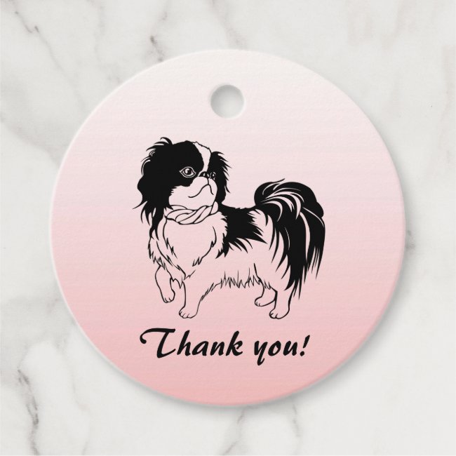 Cute Black White Dog Thank You Animal Favor Tags
