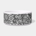 Cute black white floral paisley bowl<br><div class="desc">Cute black white floral paisley</div>