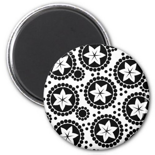 Cute black white flowers iPhone magnet