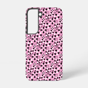 Cute black white flowers samsung galaxy s22 case