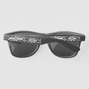 Cute black white hearts pattern sunglasses