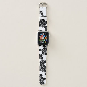 Cute black white hex data patterns apple watch band