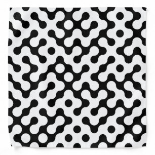 Cute black white labyrinth pattern bandana