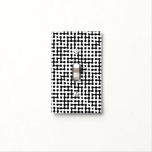 Cute black white labyrinth pattern light switch cover