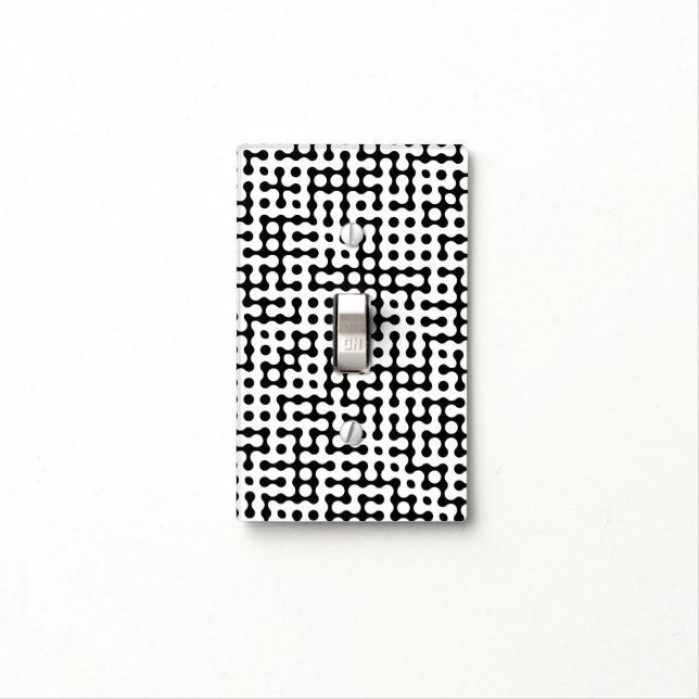 Cute black white labyrinth pattern light switch cover (In Situ)