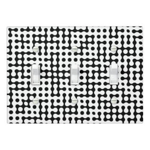 Cute black white labyrinth pattern light switch cover
