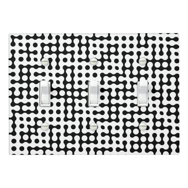 Cute black white labyrinth pattern light switch cover (In Situ)