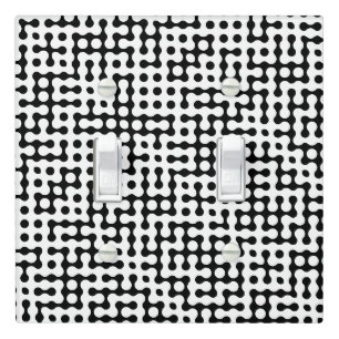 Cute black white labyrinth pattern light switch cover