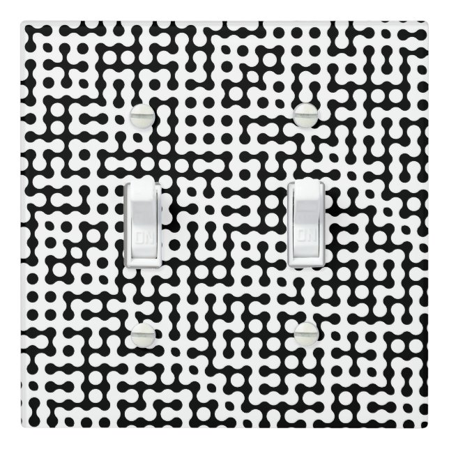 Cute black white labyrinth pattern light switch cover (In Situ)