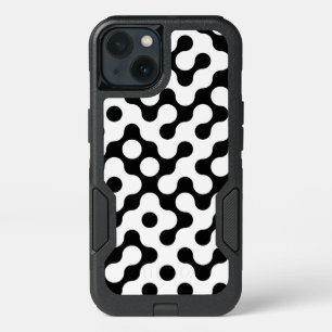 Cute black white labyrinth pattern iPhone 13 case