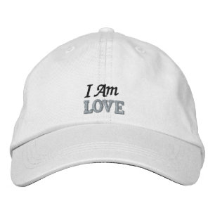 Cute Black White Love Quote Pink Personalised Embroidered Baseball Cap