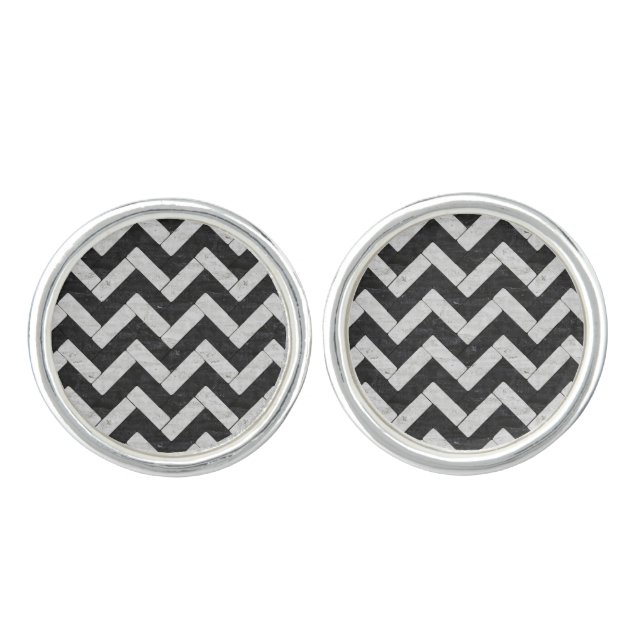 Cute black white marble stripes throw blanket cufflinks (Front)