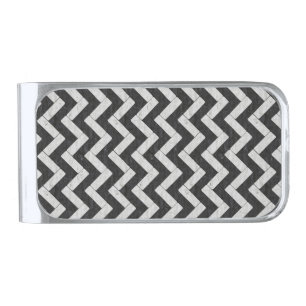 Cute black white marble stripes throw blanket silver finish money clip