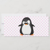 Cute Black White Penguin And Funny Mustache (Back)