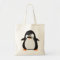 Cute Black  White Penguin And  Funny Mustache