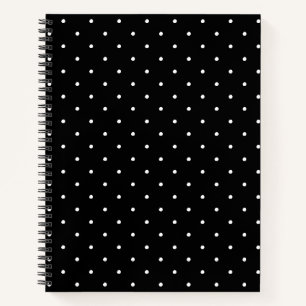 Cute black white polka dot pattern elegant stylish notebook