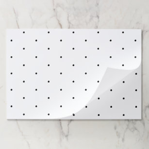 Cute black white polka dot pattern paper placemats