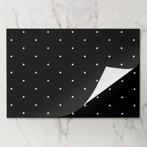Cute Black white polka dot pattern paper placemats