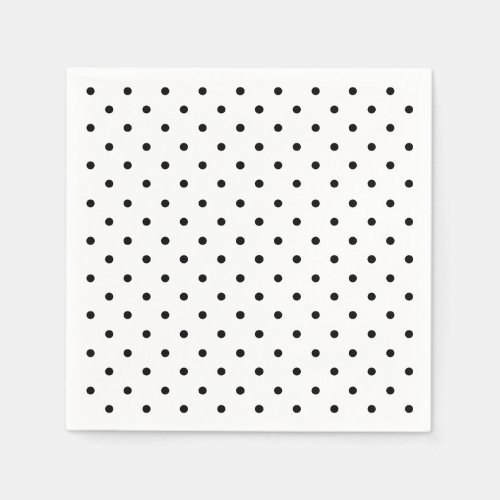 Cute black  white polka dots pattern Paper  Napkins