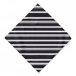 Cute black white stripes bandana