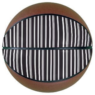 Cute black white stripes basketball