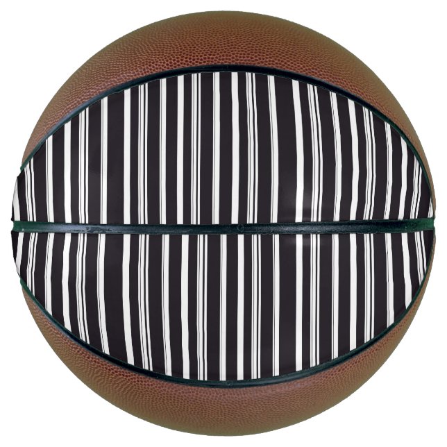 Cute black white stripes basketball (Front)
