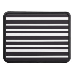 Cute black white stripes hitch cover