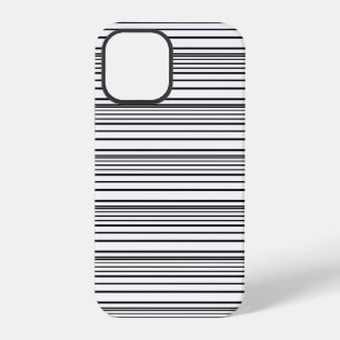 Cute black white stripes iPhone 12 pro case