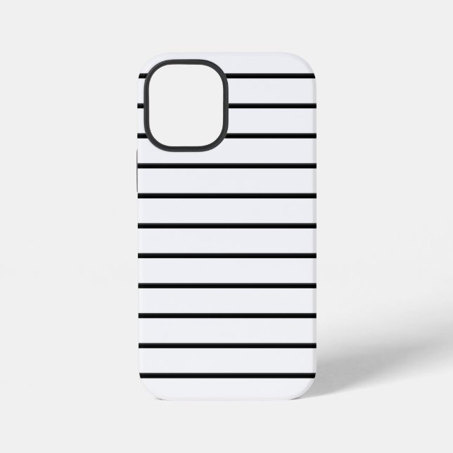 Cute black white stripes iphone case (Back)