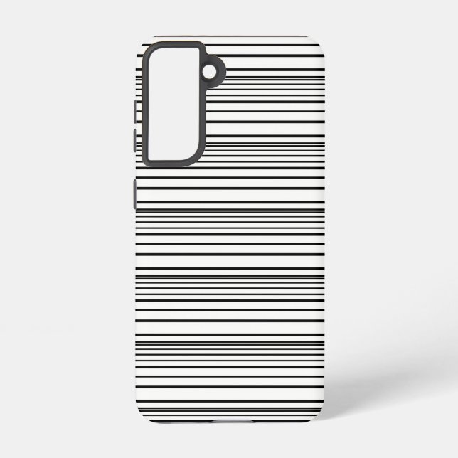 Cute black white stripes samsung galaxy case (Back)