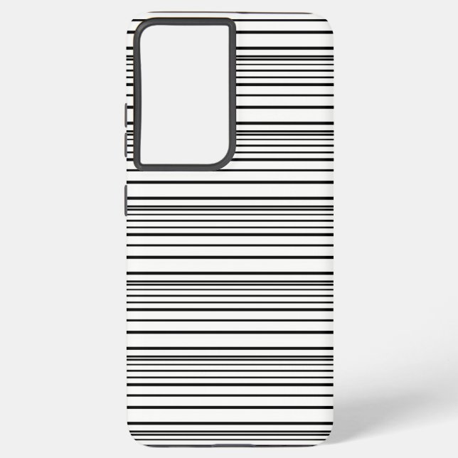 Cute black white stripes samsung galaxy case (Back)