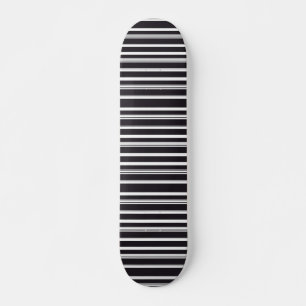 Cute black white stripes skateboard